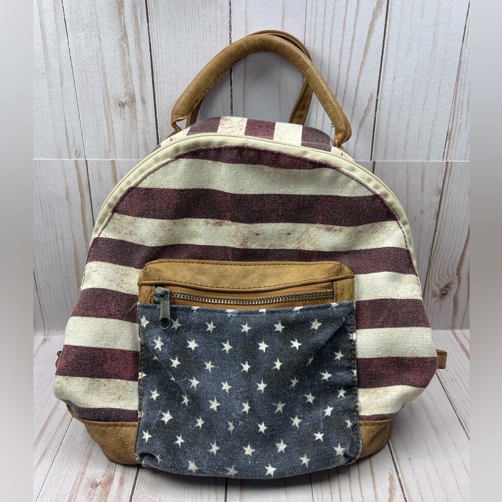 Mossimo supply co American flag patriotic mini backpack